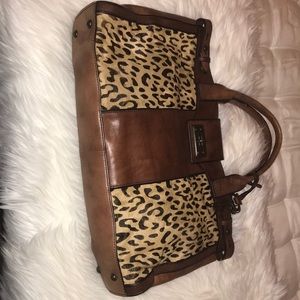 Fossil handbag brown and leopard